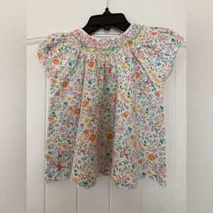 Ralph Lauren Multicolor Floral Kids Blouse with smocking and bloomers- Size 9M